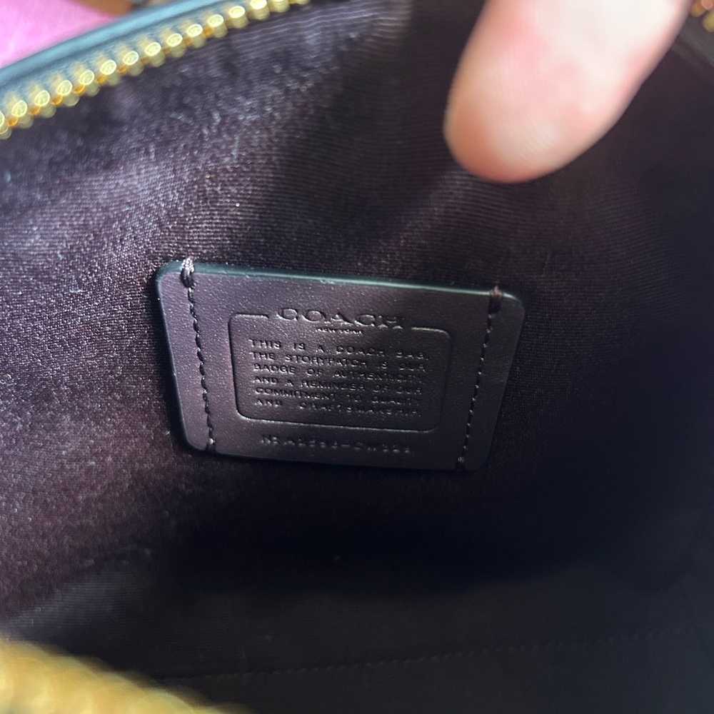 Coach Rowan Mini Black and Brown Signature Satchel - Picture 8 of 8